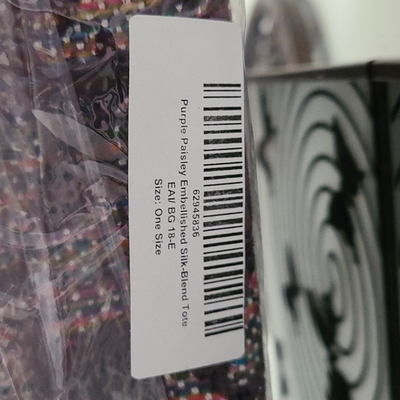 NWT purple paisley w/scattered rhinestones. - Picture 3 of 3